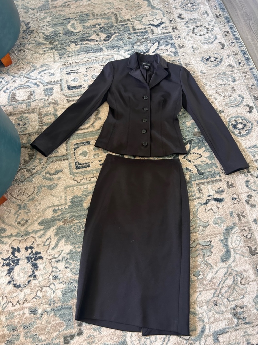 Moda International Black Tailored Pencil Skirt and Fitted Jacket